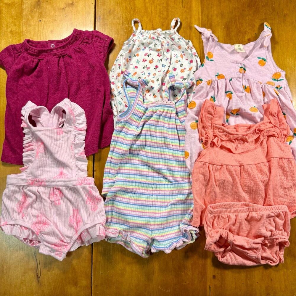 Baby Girl Clothes Outfits 6-9M & 9M Baby Clothes Bundle Lot of 6